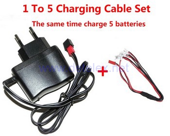 XK-X250 X250A X250B ALIEN drone spare parts 1 to 5 charging cable set (charger + balance charging cable)